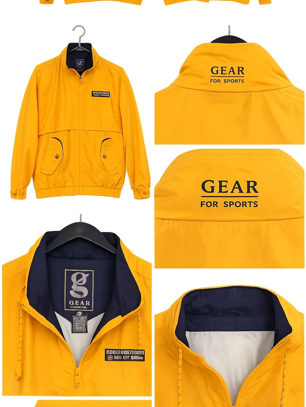 Vintage Gear For Sports Martha’s Vineyard MV-99 Yellow Sailing Jacket M